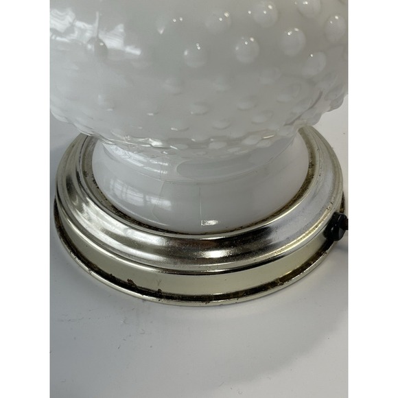 VTG Fenton Lamp Milk Glass Hobnail Underwriters laboratories Inc 17" Tall - Picture 7 of 14